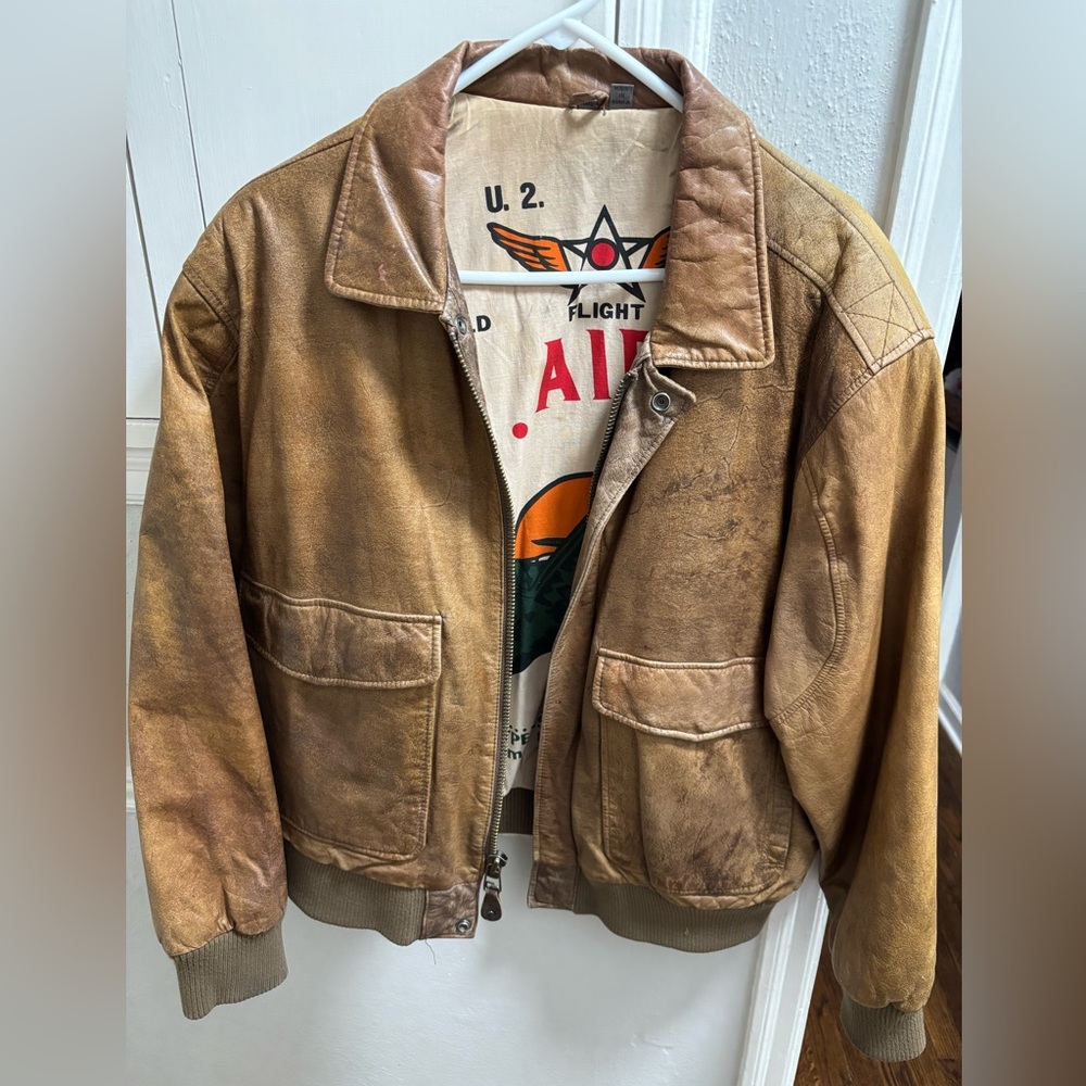 Vintage Bomber jacket 100% leather